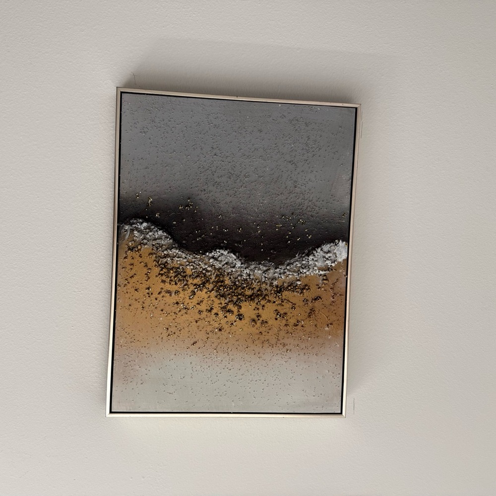 Abstract Textured Wall Art in Gold, Silver, White